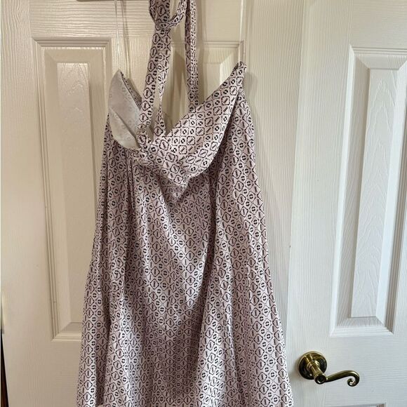 New Madewell Silk Convertible Straps Halter Dress in Echo Grid -Size 4 - Picture 2 of 6